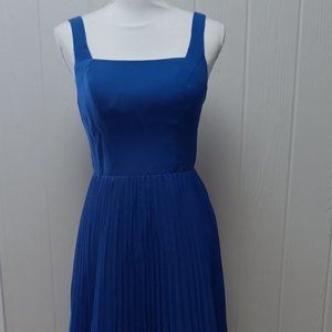 JJ's House Royal Blue A-line Square Knee-Length Chiffon Cocktail Dress Sz 2 US